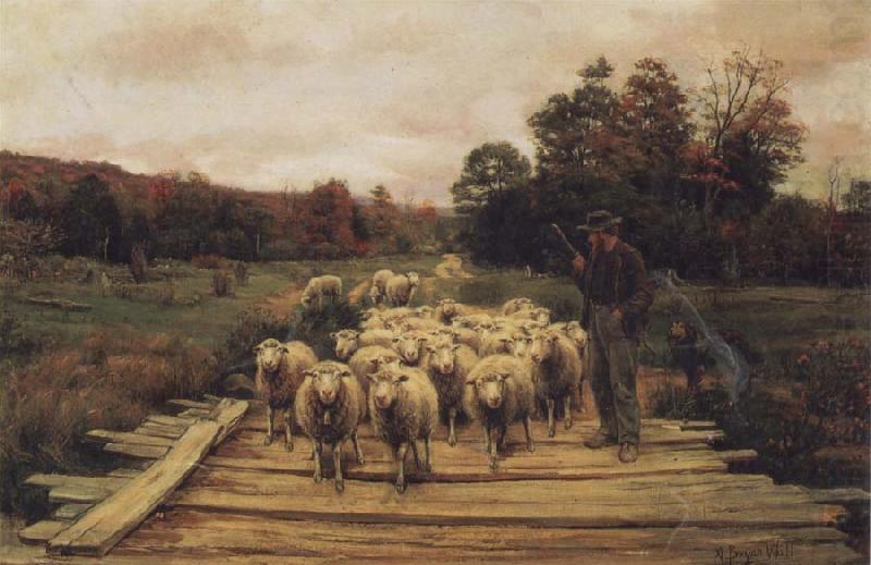 A. Bryan Wall Shepherd and Sheep china oil painting image